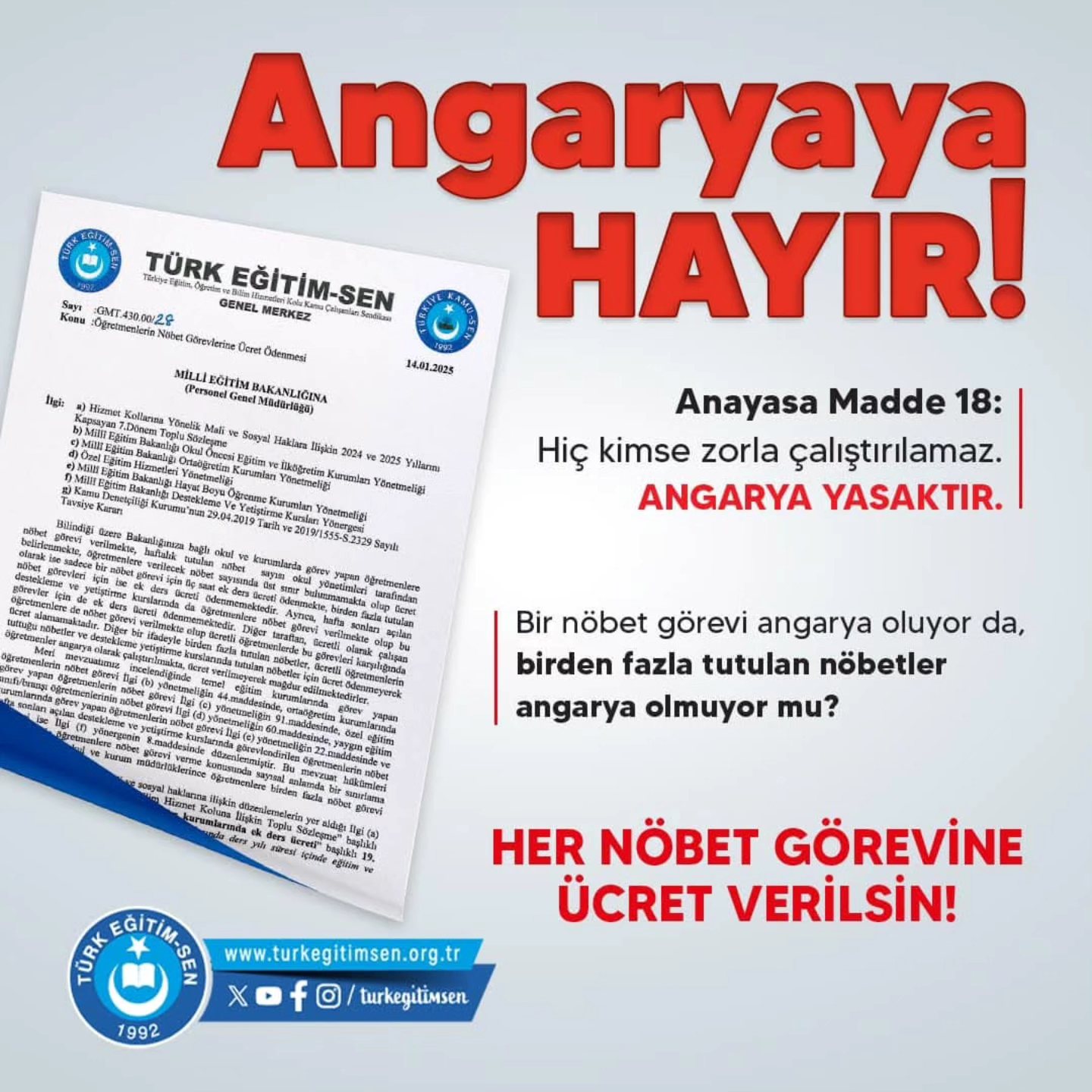 SERBEST KIYAFET-ANGARYAYA KARŞI-İKİNCİ NÖBET-SERVİS ARAÇLARI EYLEM KARARLARI